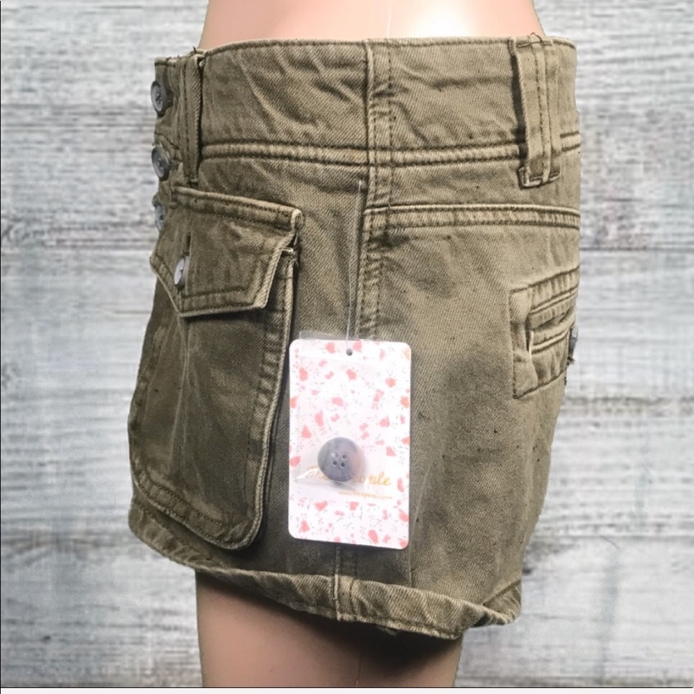 NWT Free People Cora Button Front Short - Picture 4 of 6